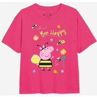 Peppa Pig Girl's Bee Happy T-Shirt Fuchsia | Size: 9-10 Years