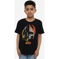 Star Wars Split Helmet T-Shirt Black | Size: 7-8 Years