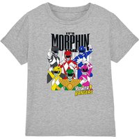 Power Rangers Boy's It's Morphin Time T-Shirt Grey | Size: 5-6 Years