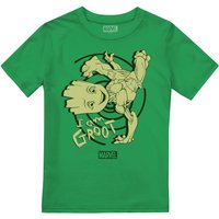 Marvel Groot Baby Groot Handstand T-Shirt Bright Green | Size: 3-4 Years