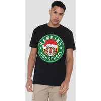 Hawkins High School Christmas Logo T Shirt