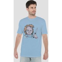 NBCU Chucky Knife T-Shirt, Light Blue | Size: Small