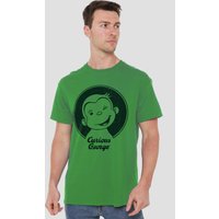 NBCU Curious George Wink T-Shirt, Kelly Green | Size: Large