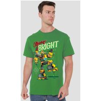 Merry & Bright Bumblebee Christmas T Shirt Dark Green