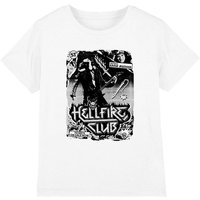 Stranger Things Hellfire Club Poster Boys T-Shirt in White | Size: 7-8 Years