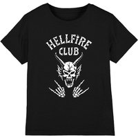 Stranger Things Hellfire Club Bones Kids T-Shirt, Black | Size: 12-13 Years