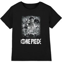Netflix One Piece Poster T-Shirt Kids T-Shirt, Black | Size: 7-8 Years