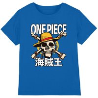Netflix One Piece Jolly Roger Kids T-Shirt, Royal Blue | Size: 7-8 Years