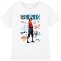 Netflix One Piece Luffy Pirate Life Kids T-Shirt, White | Size: 3-4 Years