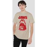 Jaws Shark Poster T Shirt Sand Light Sand