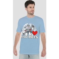 Transformers I Love Bots T Shirt Light Blue