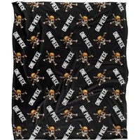One Piece Jolly Roger Pattern Officially Licensed Silky Touch Super Soft Throw Blanket 152 x 127 cm