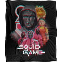 Squid Game Front Man & Guards Officially Licensed Silky Touch Super Soft Throw Blanket 152 x 127 cm