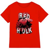 Marvel Red Hulk Bricks Kids T-Shirt, Red | Size: 9-11 Years