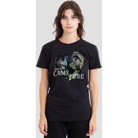 Disney Women's The Nightmare Before Christmas Nightmares Come True T-Shirt, Black | Size: Medium