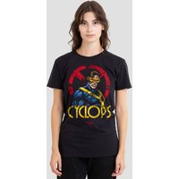 Marvel Women's XMen Cyclops Logo T-Shirt, Black | Size: Large