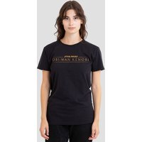 Star Wars Women's ObiWan Kenobi Logo T-Shirt, Black | Size: XL