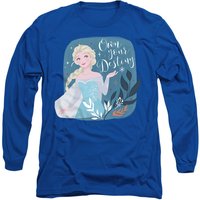 Disney Frozen Elsa Own Your Destiny Long Sleeve T-Shirt, Royal | Size: XL