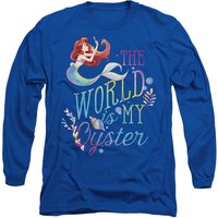 Disney The Little Mermaid World is my Oyster Long Sleeve T-Shirt, Royal | Size: Large