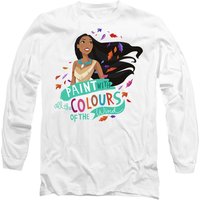 Disney Pocahontas Colours of the Wind Long Sleeve T-Shirt, White | Size: Large