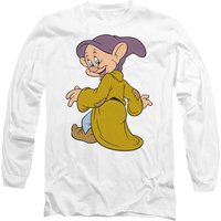 Snow White And The Seven Dwarfs, Dopey Poses Long Sleeve T-Shirt, White | Size: XL