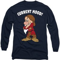 Snow White And The Seven Dwarfs, Current Mood, Grumpy Long Sleeve T-Shirt, Navy | Size: 2XL