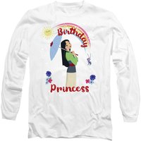 Disney Mulan Birthday Princess & Her Lucky Cricket Long Sleeve T-Shirt, White | Size: XL