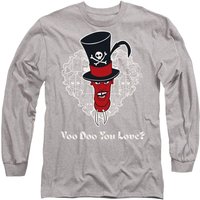 Disney Dr. Facilier Valentine, Voo Doo You Love? T-Shirt, Athletic Heather in Light Grey | Size: Small