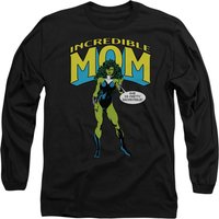Marvel SheHulk Mother's Day Incredible Mom Long Sleeve T-Shirt, Black | Size: Small