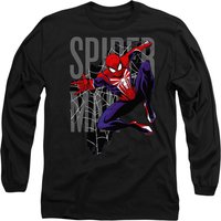 Marvel SpiderMan 2 Gamerverse Web Swing Long Sleeve T-Shirt, Black | Size: Large