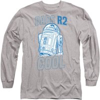 Fathers Day Dads R2 Cool Long Sleeve T Shirt Athletic Heather