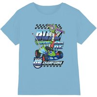 Disney Boy's Toy Story Buzz & Rc Racing Champions Kids T-Shirt, Sky Blue in Baby Blue | Size: 12-13 Years