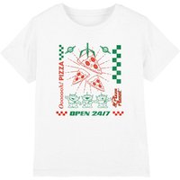 Disney Boy's Toy Story Pizza Planet Aliens Kids T-Shirt, White | Size: 9-11 Years