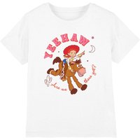 Disney Girl's Toy Story Jessie Yeehaw Bullseye Kids T-Shirt, White | Size: 9-11 Years