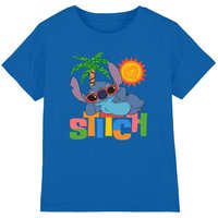 Disney Boy's Lilo&Stitch Relax Sunglasses Boys T-Shirt, Royal Blue | Size: 7-8 Years