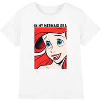 Disney Girl's Little Mermaid Era Girls T-Shirt, White | Size: 12-13 Years