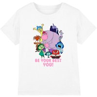 Disney Girl's Inside Out 2 Be Your Best You Girls T-Shirt, White | Size: 12-13 Years