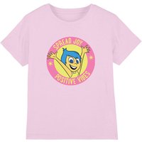 Disney Girl's Inside Out 2 Spread Joy Girls T-Shirt, Light Pink | Size: 9-11 Years