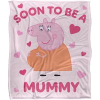 Hasbro Peppa Pig Mummy Pig Soon To Be Silky Touch Blanket 50" x 60" in White