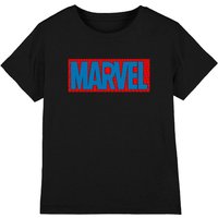 Marvel Boy's Spiderman Brick Logo T-Shirt, Black | Size: 12-13 Years