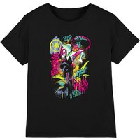 Marvel Girl's Ghost Spider Wall Art T-Shirt, Black | Size: 7-8 Years