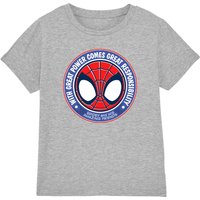 Marvel Spidey & His Amazing Friends Responsibility T-Shirt, Athletic Heather in Light Grey | Size: 7-8 Years