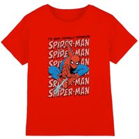 Marvel Boy's Friendly Neighborhood Spiderman Thwip T-Shirt, Red | Size: 7-8 Years