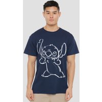 Disney Lilo & Stitch Sketch T-Shirt, Navy | Size: Large