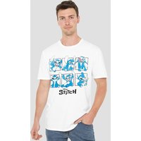 Disney Lilo & Stitch Graphic Blocks T-Shirt, White | Size: 4XL