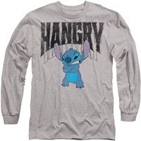 Disney Lilo & Stitch Hangry Long Sleeve T-Shirt, Athletic Heather in Light Grey | Size: Large