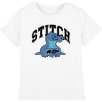 Disney Boy's Lilo & Stitch Handstand Kids T-Shirt, White | Size: 5-6 Years