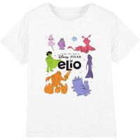 Disney Boy's Elio Space Aliens Kids T-Shirt, White | Size: 5-6 Years