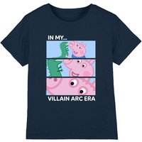 Hasbro Boy's Peppa Pig Tv George Pig Villain Arc Era Kids T-Shirt in Navy | Size: 3-4 Years