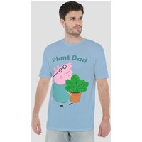 Peppa Pig Daddy Pig Plant Dad T Shirt Sky Blue Light Blue